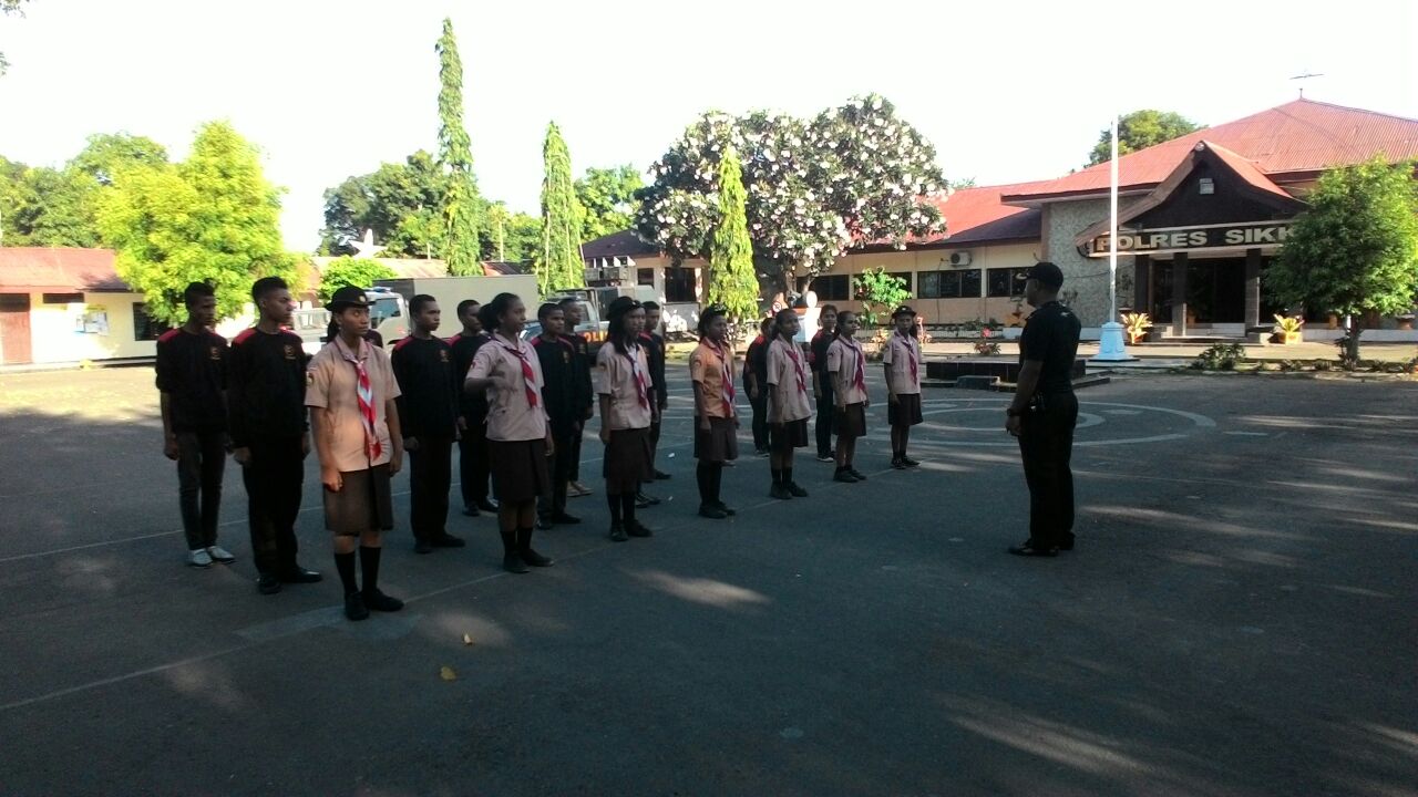 PRAMUKA SAKA BHAYANGKARA POLRES SIKKA GELAR LATIHAN RUTIN