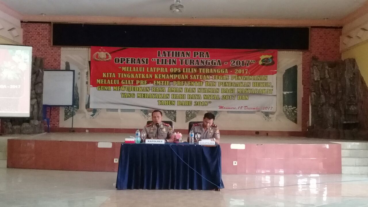 Polres Sikka Gelar Latihan Pra Operasi Lilin Turangga 2017