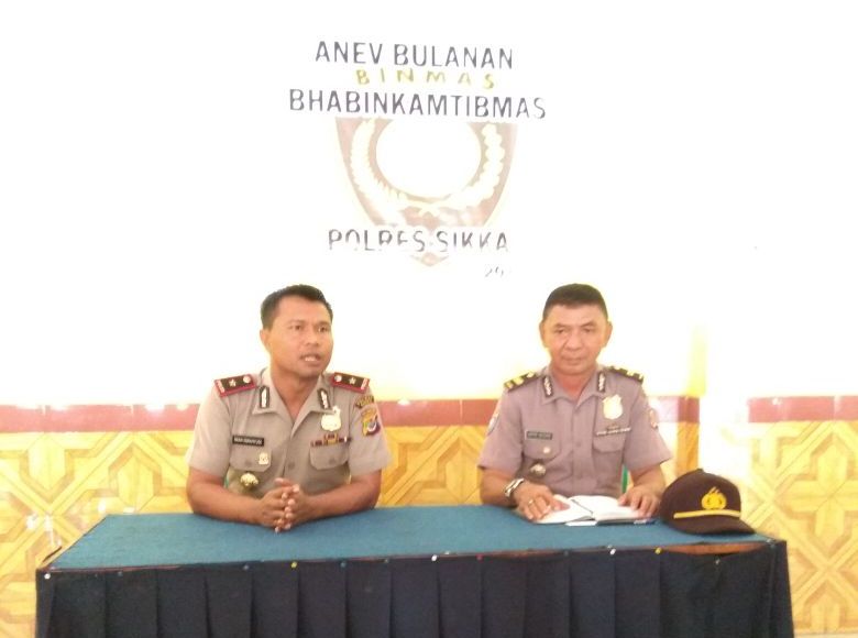 Kumpulkan Bhabinkamtibmas, Wakapolres Sikka Berpesan agar Awasi dan Kawal Ketat Penggunaan Dana Desa